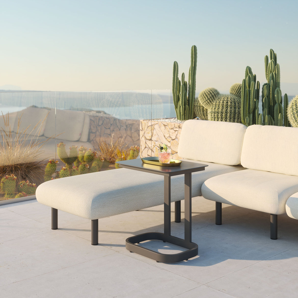 Friss Black Outdoor End Table by Zuomod at Eve Furniture