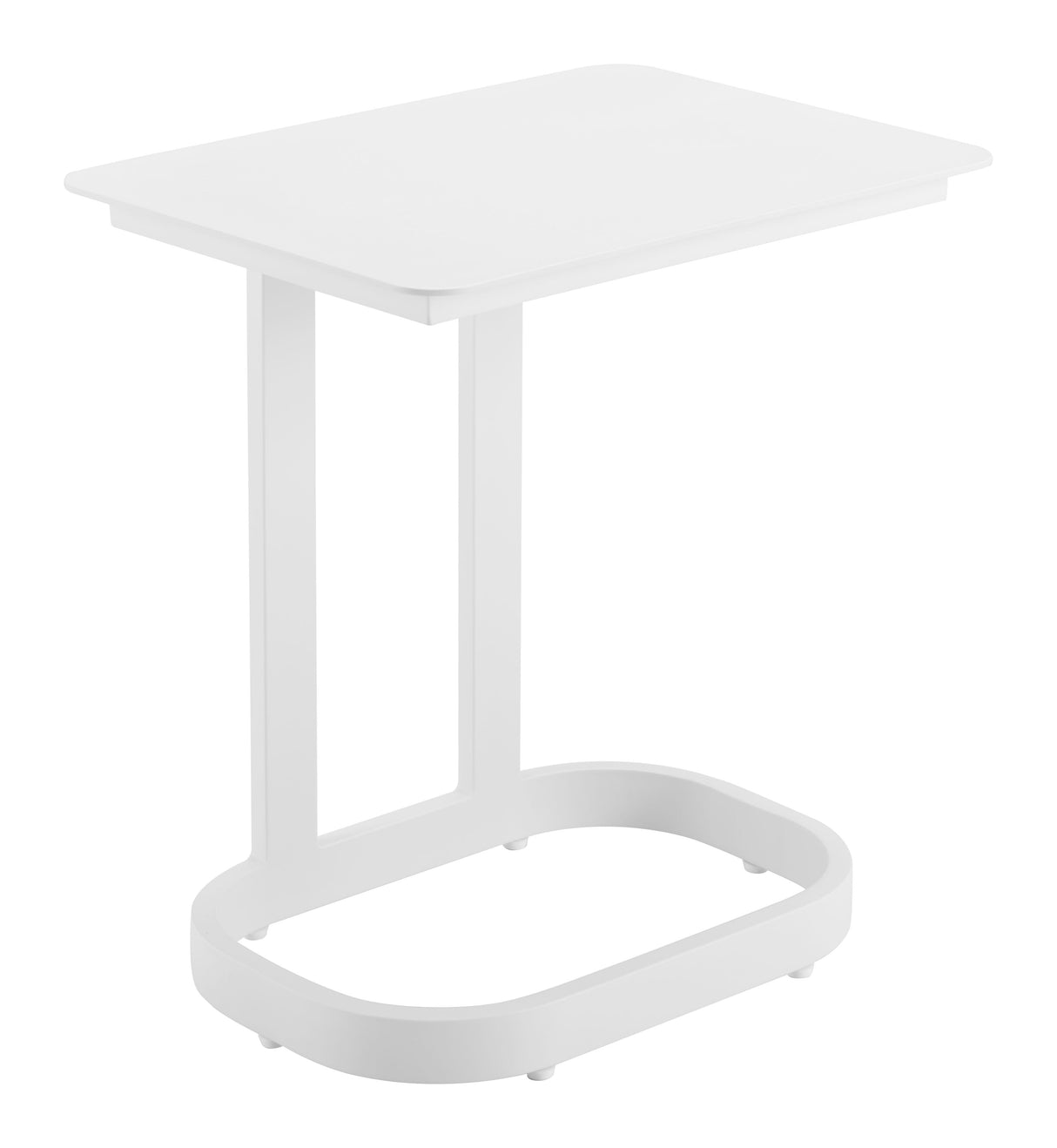 Friss White Outdoor End Table by Zuomod at Eve Furniture