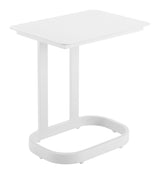 Friss White Outdoor End Table by Zuomod at Eve Furniture