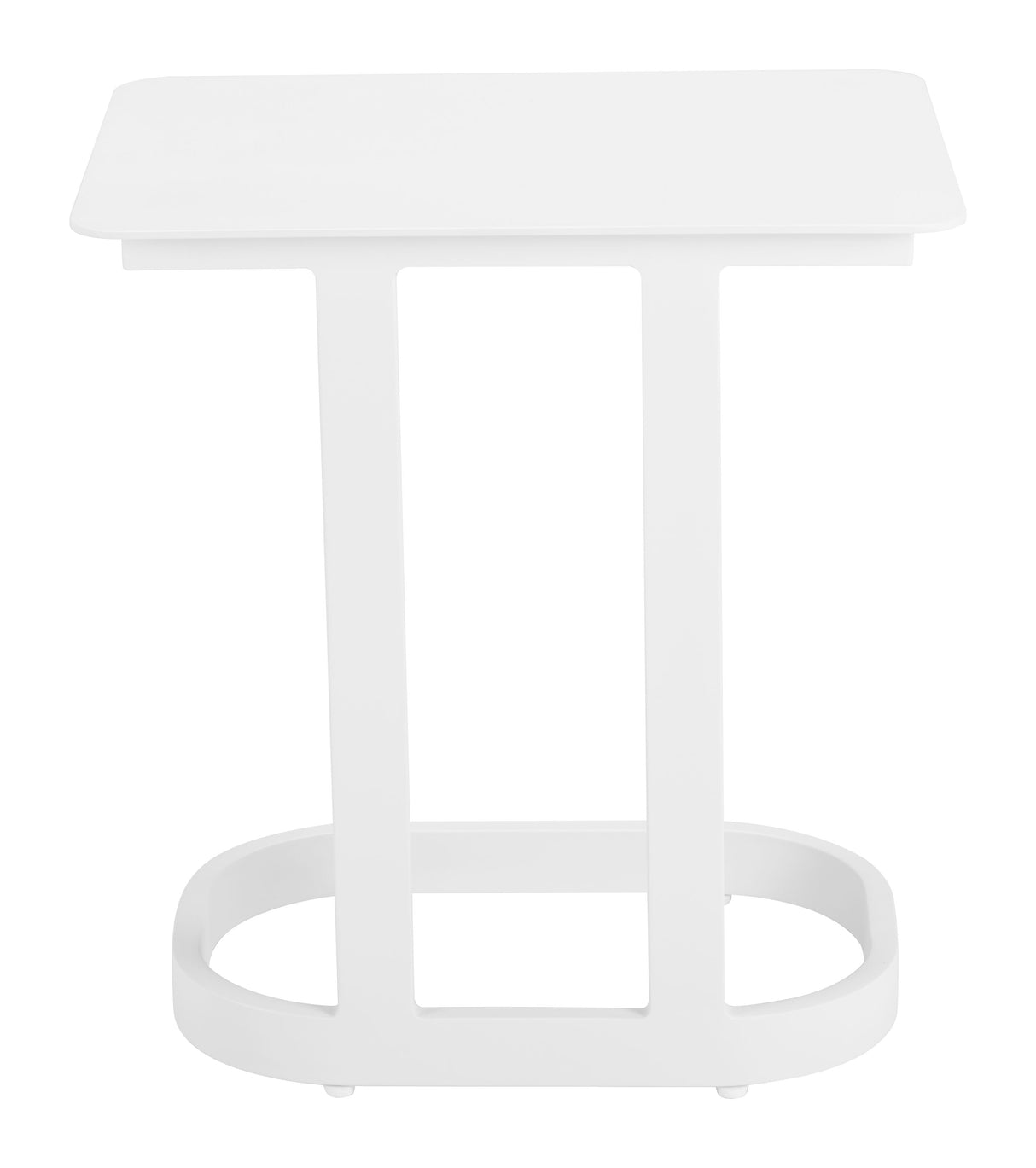 Friss White Outdoor End Table by Zuomod at Eve Furniture