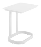 Friss White Outdoor End Table by Zuomod at Eve Furniture