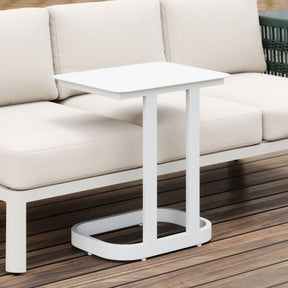 Friss White Outdoor End Table by Zuomod at Eve Furniture