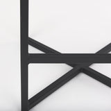 Frodo 26.4H Gray Fabric Seat W/Black Iron Frame Counter Stool by Mercana at Eve Furniture