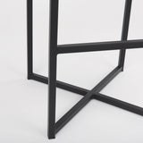Frodo 29.75H Gray Fabric Seat W/Black Iron Frame Bar Stool by Mercana at Eve Furniture