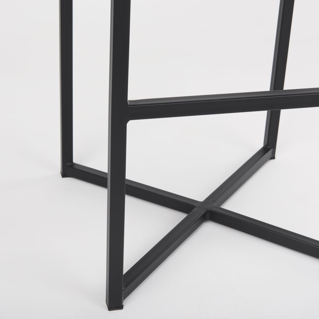 Frodo Gray Fabric Seat W/Black Iron Frame Bar Stool by Mercana at Eve Furniture