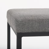 Frodo Gray Fabric Seat W/Black Iron Frame Counter Stool by Mercana at Eve Furniture