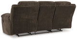 Frohn Chocolate Manual Reclining Sofa and Loveseat by Ashley at Eve Furniture