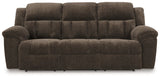Frohn Chocolate Manual Reclining Sofa and Loveseat by Ashley at Eve Furniture