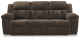 Frohn Chocolate Manual Reclining Sofa by Ashley at Eve Furniture