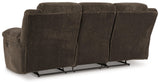 Frohn Chocolate Manual Reclining Sofa by Ashley at Eve Furniture
