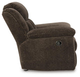 Frohn Chocolate Recliner by Ashley at Eve Furniture