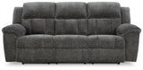Frohn Graphite Manual Reclining Sofa and Loveseat by Ashley at Eve Furniture