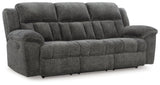Frohn Graphite Manual Reclining Sofa and Loveseat by Ashley at Eve Furniture