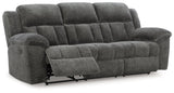 Frohn Graphite Manual Reclining Sofa and Loveseat by Ashley at Eve Furniture