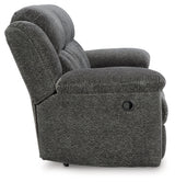 Frohn Graphite Manual Reclining Sofa and Loveseat by Ashley at Eve Furniture