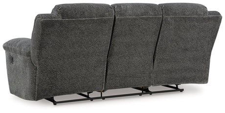 Frohn Graphite Manual Reclining Sofa and Loveseat by Ashley at Eve Furniture