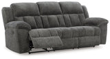 Frohn Graphite Manual Reclining Sofa by Ashley at Eve Furniture