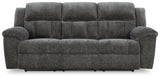 Frohn Graphite Manual Reclining Sofa by Ashley at Eve Furniture