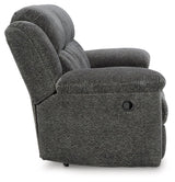 Frohn Graphite Manual Reclining Sofa by Ashley at Eve Furniture