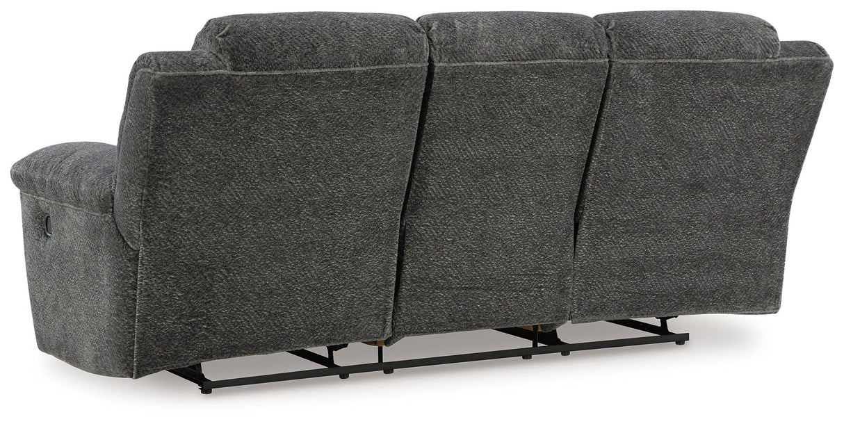 Frohn Graphite Manual Reclining Sofa by Ashley at Eve Furniture