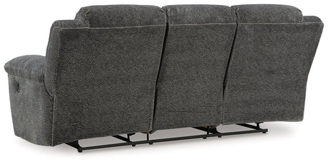 Frohn Graphite Manual Reclining Sofa by Ashley at Eve Furniture