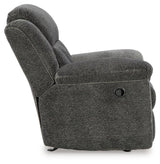 Frohn Graphite Recliner by Ashley at Eve Furniture