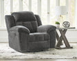 Frohn Graphite Recliner by Ashley at Eve Furniture