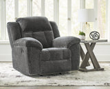 Frohn Graphite Recliner by Ashley at Eve Furniture