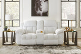 Frohn Snow Reclining Loveseat with Console