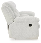 Frohn Snow Reclining Loveseat with Console