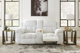 Frohn Snow Reclining Loveseat with Console