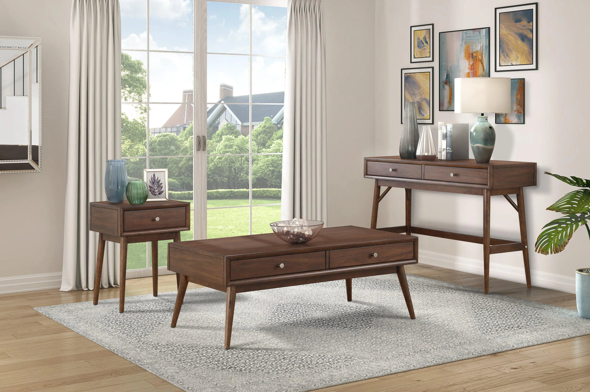 Frolic Brown Coffee Table by Homelegance at Eve Furniture