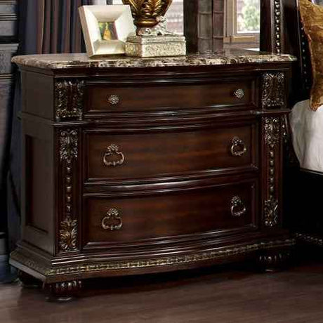 Fromberg Brown Cherry 4-Piece Queen Bedroom Set by Furniture of America at Eve Furniture
