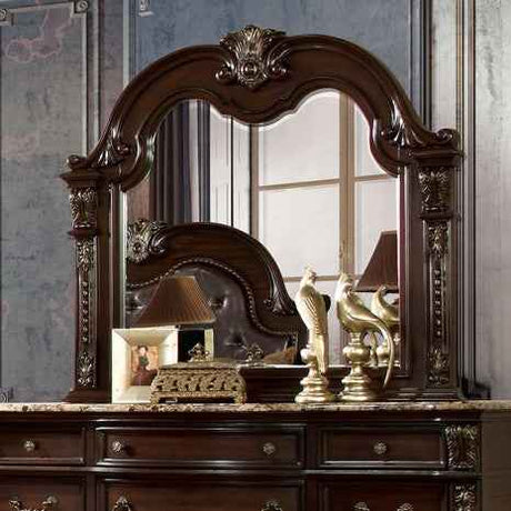 Fromberg Brown Cherry 4-Piece Queen Bedroom Set by Furniture of America at Eve Furniture