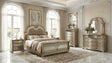 Fromberg Gold Champagne 5-Piece Queen Bedroom Set by Furniture of America at Eve Furniture
