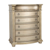 Fromberg Gold Champagne Chest w/Marble Insert by Furniture of America at Eve Furniture
