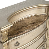 Fromberg Gold Champagne Chest w/Marble Insert by Furniture of America at Eve Furniture