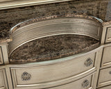 Fromberg Gold Champagne Dresser w/ Marble Top by Furniture of America at Eve Furniture