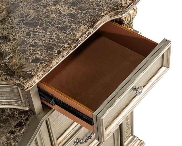 Fromberg Gold Champagne Dresser w/ Marble Top by Furniture of America at Eve Furniture