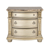 Fromberg Gold Champagne 4-Piece Queen Bedroom Set by Furniture of America at Eve Furniture