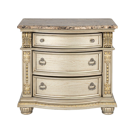 Fromberg Gold Champagne 4-Piece Queen Bedroom Set by Furniture of America at Eve Furniture