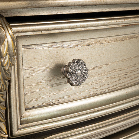 Fromberg Gold Champagne Nightstand w/ Marble Top by Furniture of America at Eve Furniture