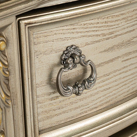 Fromberg Gold Champagne Nightstand w/ Marble Top by Furniture of America at Eve Furniture
