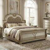 Fromberg Gold Champagne 5-Piece Queen Bedroom Set by Furniture of America at Eve Furniture