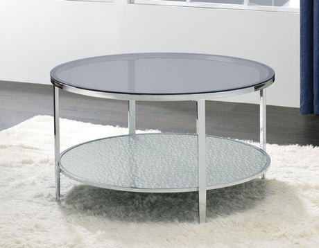 Frostine Round Cocktail Table by Steve Silver at Eve Furniture