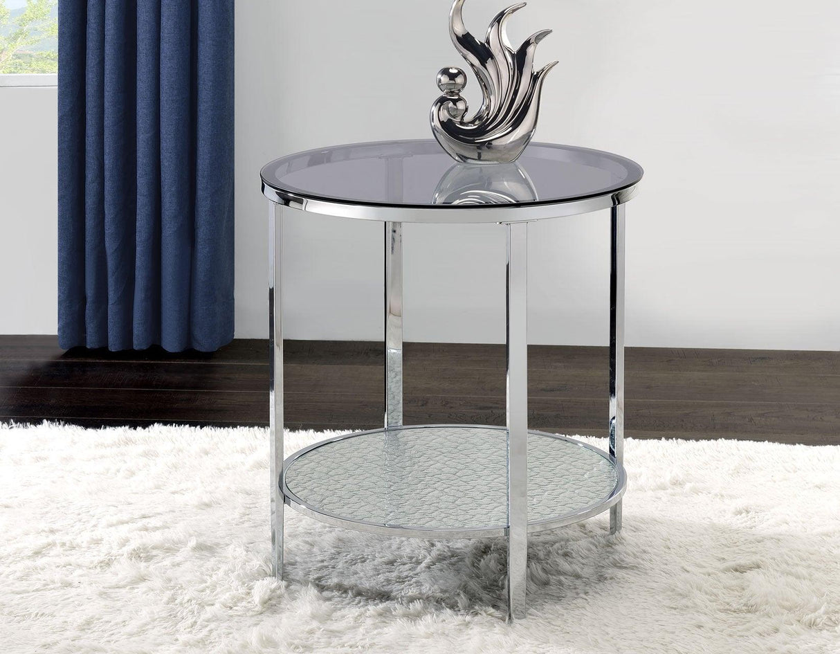 Frostine Round End Table by Steve Silver at Eve Furniture