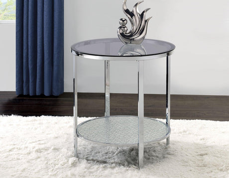 Frostine Round End Table by Steve Silver at Eve Furniture