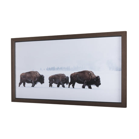 Frozen Trek by Mercana Studio a Hand Embellished Textured Framed Photo Art Print Matted under Glass by Mercana at Eve Furniture