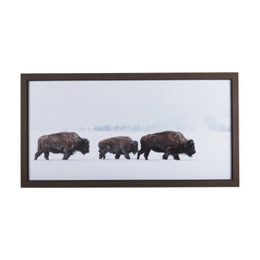 Frozen Trek by Mercana Studio a Hand Embellished Textured Framed Photo Art Print Matted under Glass by Mercana at Eve Furniture