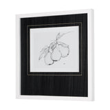 Fruit Sketch Pear by Mercana Studio a Hand Embellished Textured Framed Art Print Matted under Glass by Mercana at Eve Furniture